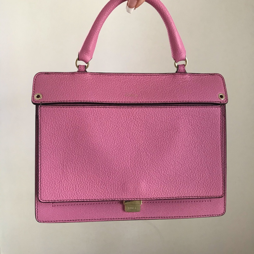 Furla Pink leather satchel